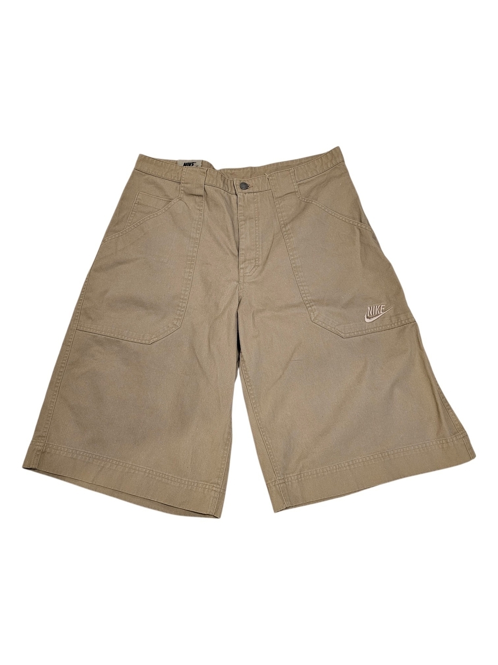 Vintage Y2K Nike Men's Gray Baggy Cargo Work Shorts